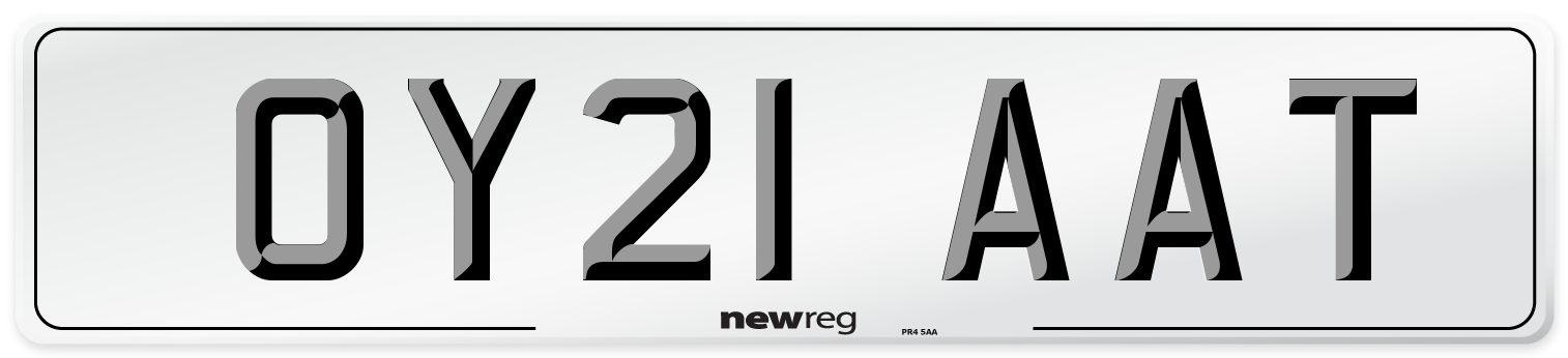 OY21 AAT Number Plate from New Reg